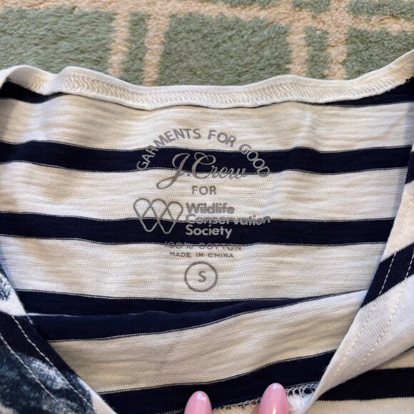 J. Crew stripe boatneck with Whale detail S - Picture 6 of 7